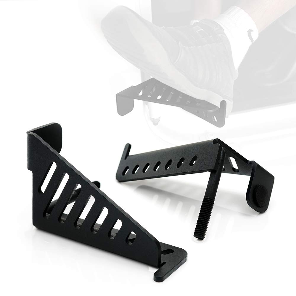 Xprite Metal Steel Front Foot Peg Rest Pedals Doors Off Compatible With 2007-2018 Jeep Wrangler Jk Jku 2Dr/ 4Dr - 1 Pair