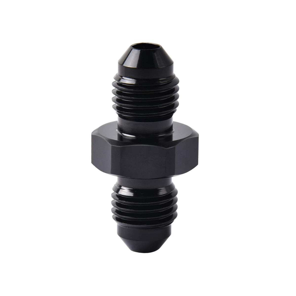 EVIL ENERGY 4AN Male to Male Flare Coupler Union Straight Fuel Hose Adapter Fitting Black