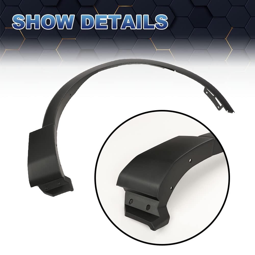 PIT66 Fender Flare Molding, Compatible with Ford Explorer 2011 2012 2013 2014 2015 Front Right 52171BY