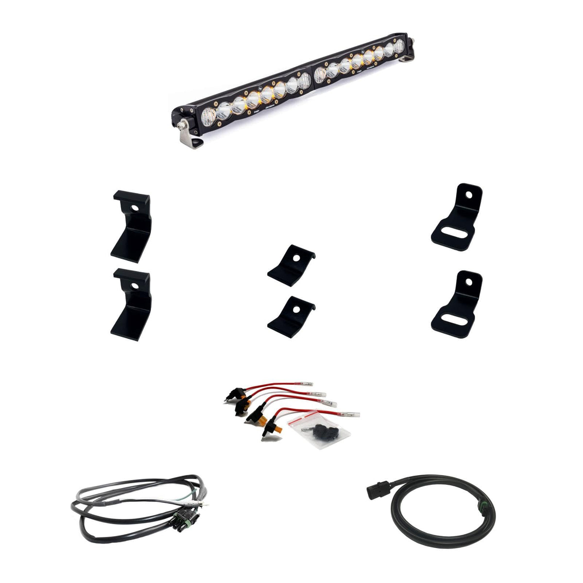 Baja Designs S8 20-Inch Led Bar Grille Light Kit For Dodge Ram 1500 Rebel; 1500 Trx Truck (Driving/Combo; Clear)