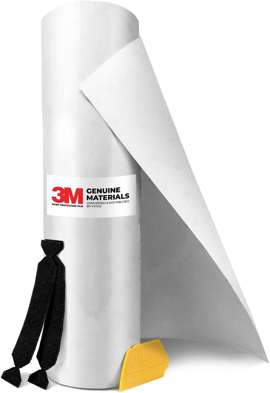 Vvivid 3M Clear Paint Protection Vinyl Film 12'' Wide Choose Your Size Including Tools (12'' X 6'')
