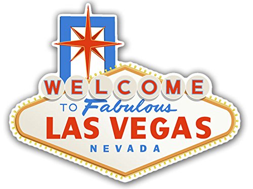 Welcome To Fabulous Las Vegas Sticker, Vegas, Nevada Vinyl, Sin City Destination Decal For Cars, Trucks, Laptops, And Water Bott