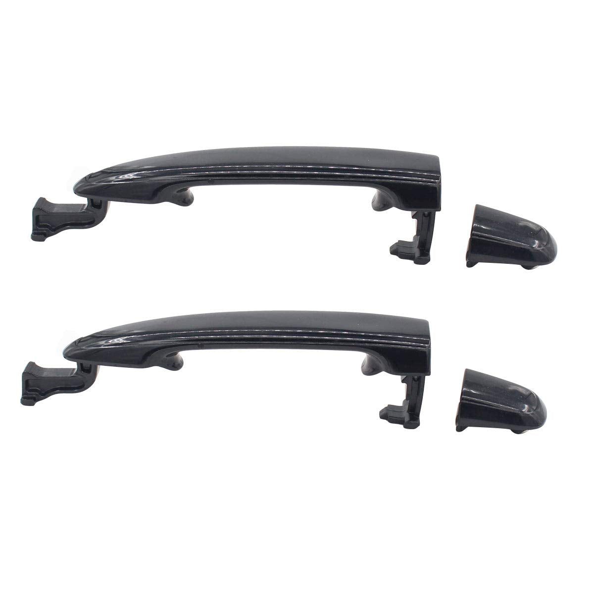 Newyall 2Pcs Black Rear Exterior Sliding Door Handles For Toyota Sienna 2004-2010 Outer Outside Left Driver Or Right Passenger S