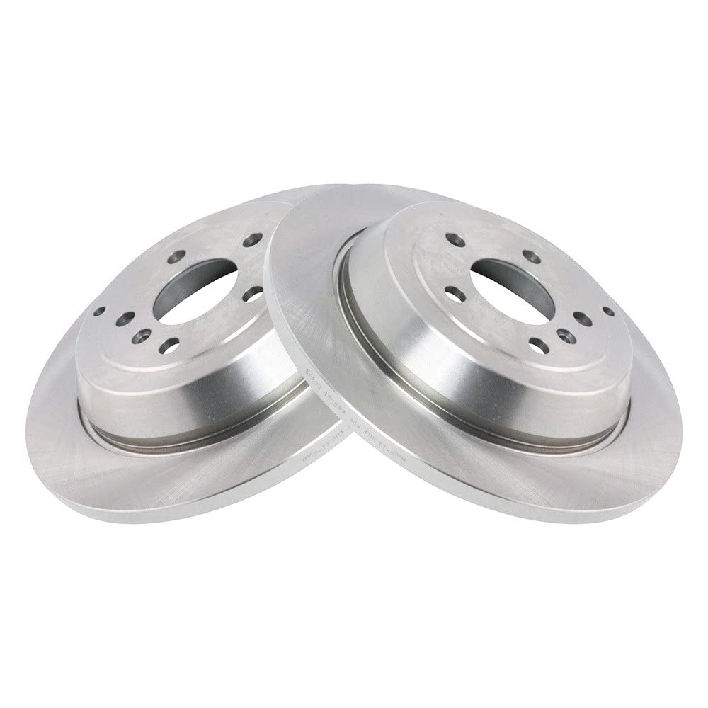 Trq Rear Brake Rotors Set Solid Compatible With 2007-2009 Mercedes-Benz Ml320 2006-2011 Ml350 2010-2011 Ml450 R320 2006-2012 R35