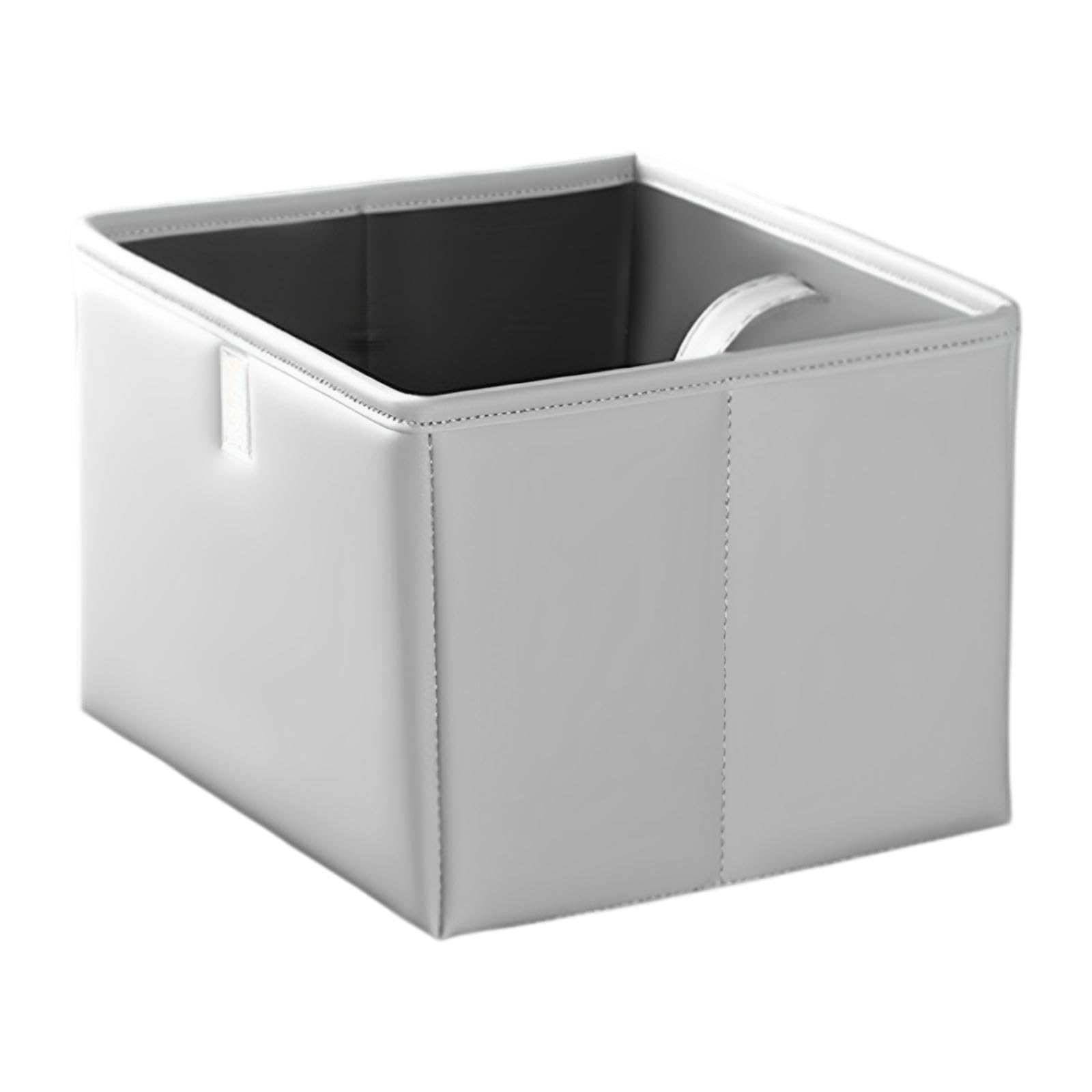 Lyla Foldable Back Seat Car Trash Bin Portable Tear Resistant with Hanging Straps White