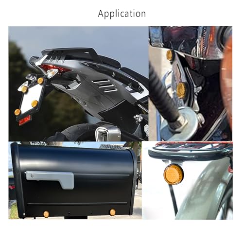 Amber Reflector Motorcycle License Plate Bolts And Nuts