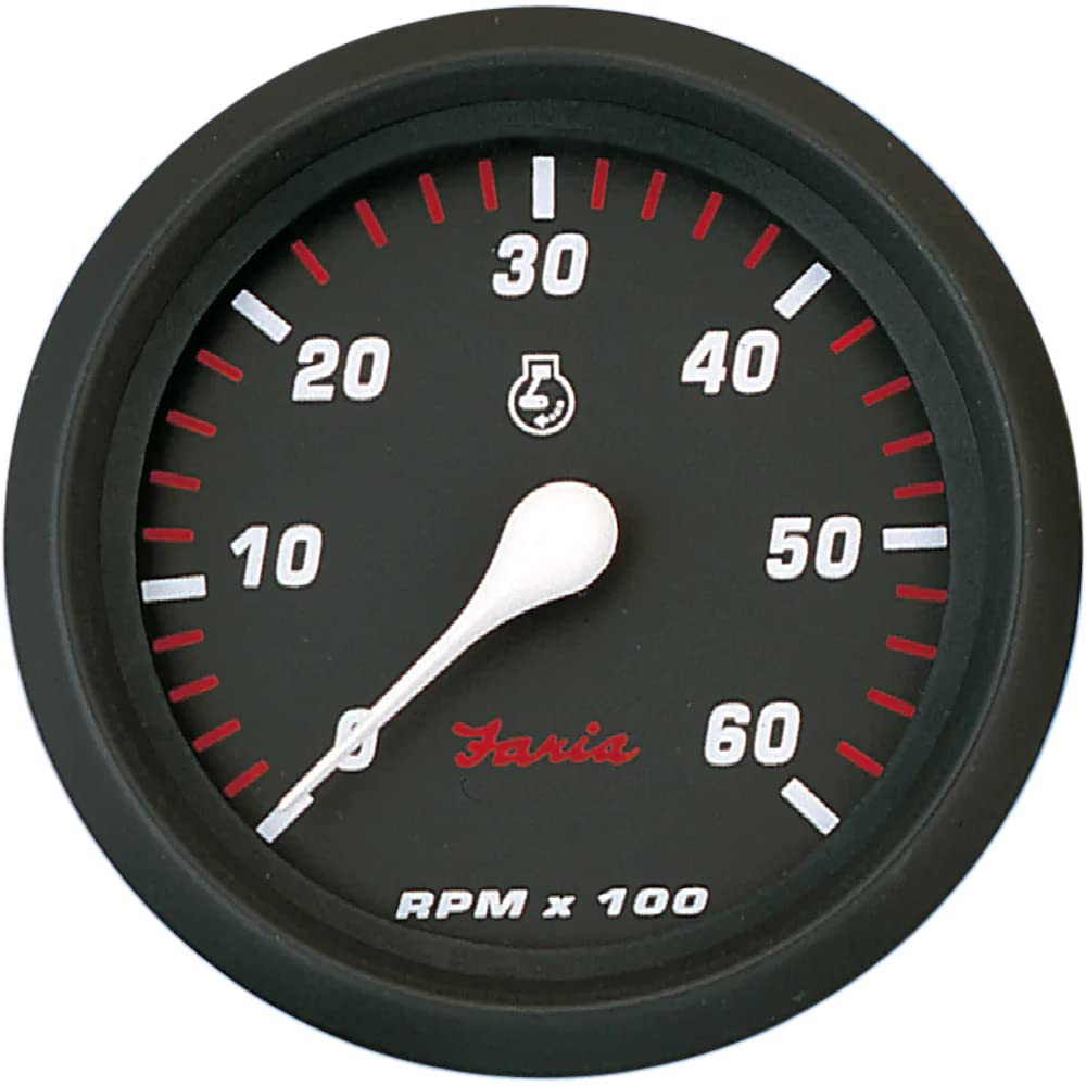 Faria Beede Instruments 34607 Pro Tachometer 6000 Rpm Gas Inboard - Red, 4