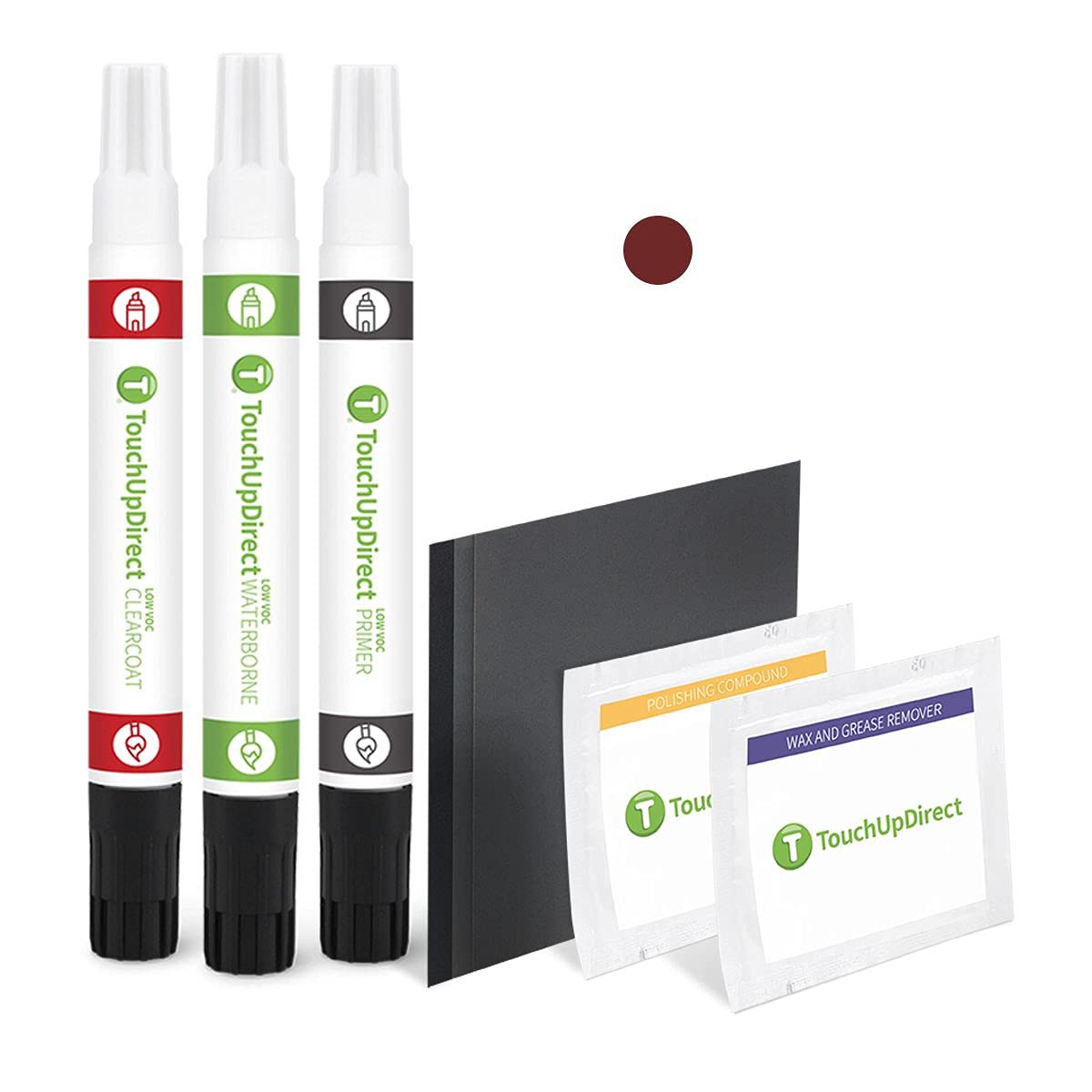 Touchupdirect 996 Designo Cardinal Red Metallic Compatible With Mercedes-Benz Exact Match Touch Up Paint Combo - Platinum Kit