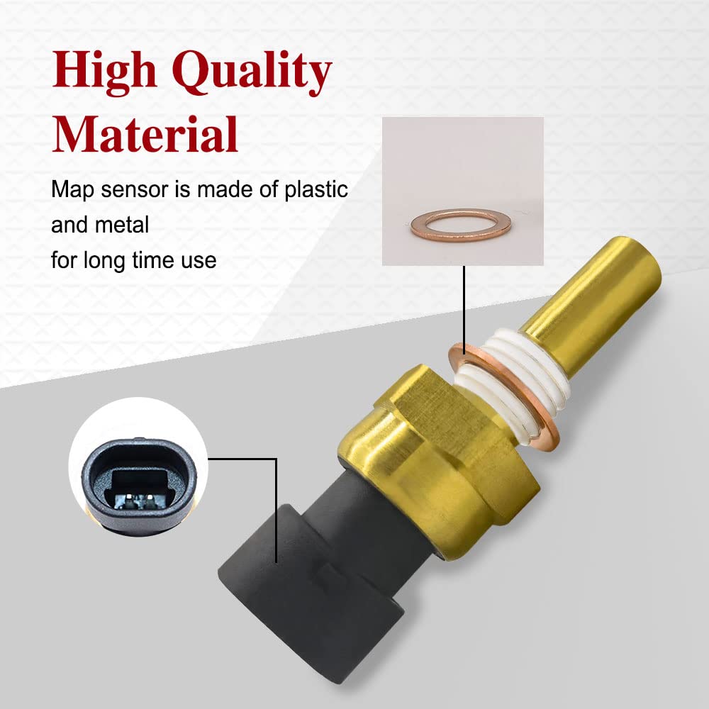 Engine Coolant Temperature Sensor, Compatible With Chevy Cavalier Cobalt Equinox Express Silverado 1500 2500 Hd 3500 Gmc Sierra Pontiac G5 Saturn, Replaces Oe# 12608814 213-4333 15326388 19236568