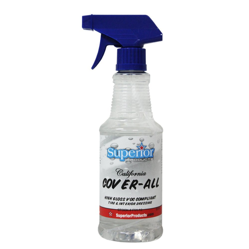 California Cover All by Superior Products- Automotive Tire Shine Spray & Professional Grade -Tire Dressing - High Gloss - Water 