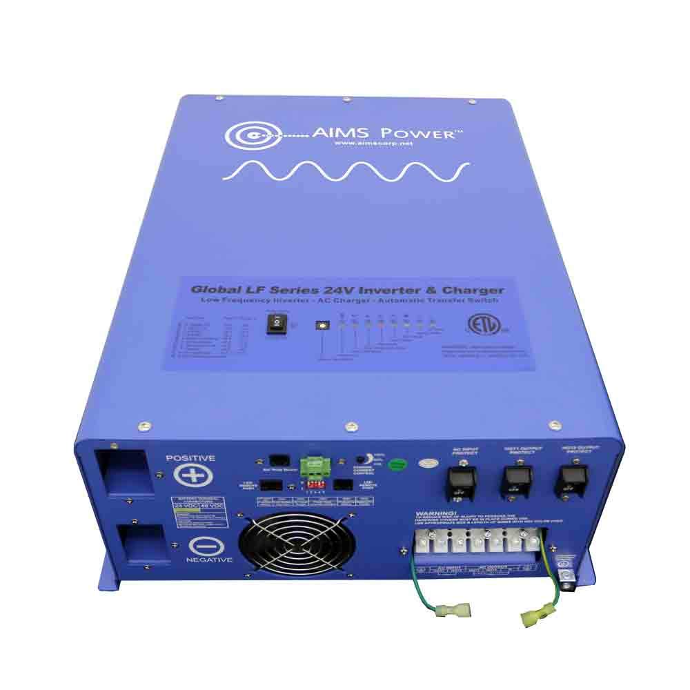 AIMS POWER 4000 W / 12000 W Pure Sine Inverter Charger 24Vdc to 120Vac Output 50/60HZ Listed to UL 458/1012/1741 CSA