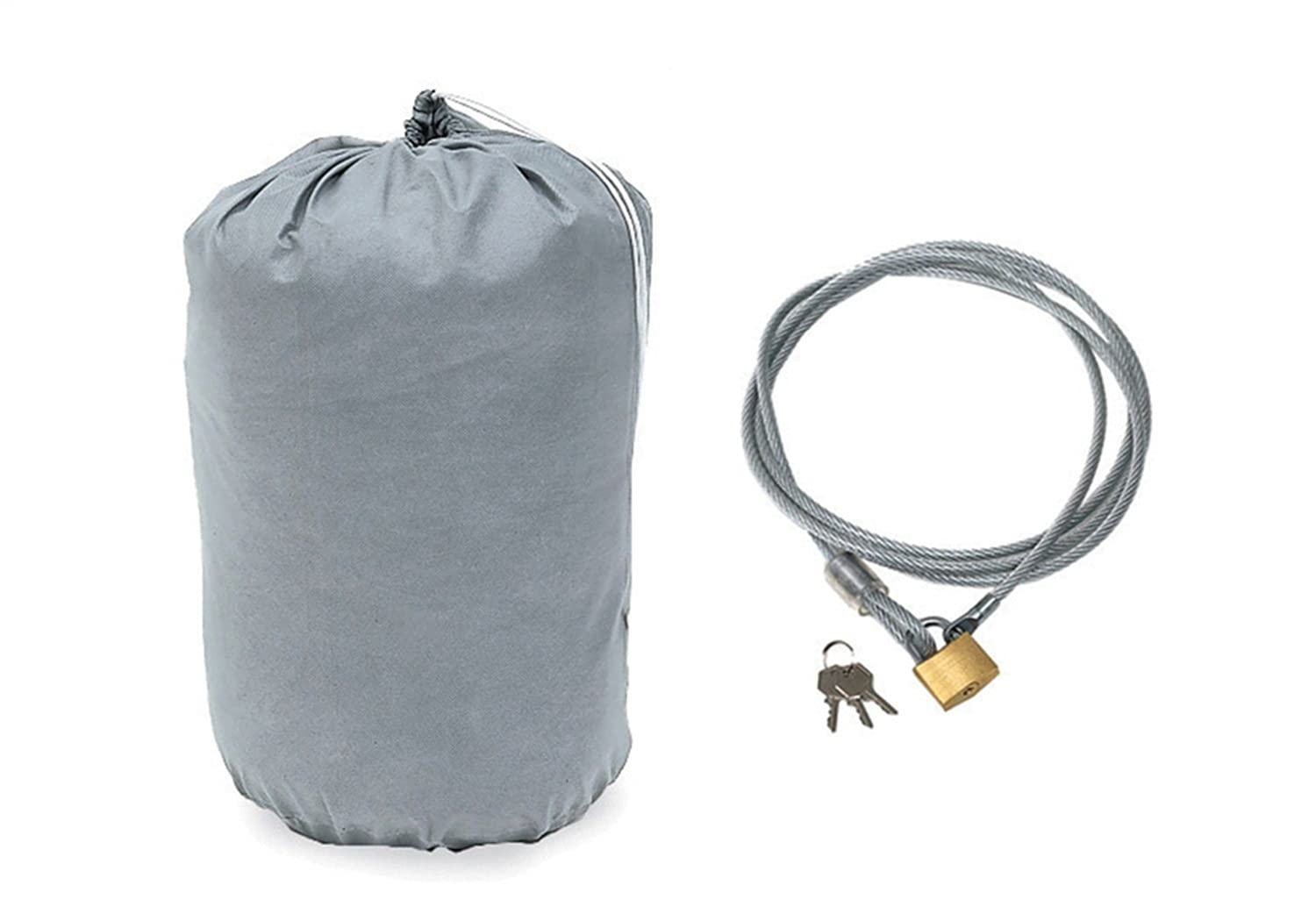 Rampage Products Easyfit Car Cover For 15' 1'' - 16' Vehicles | 4-Layer, Lock, Cable & Storage Bag, Polypropylene, Grey | 1304 |