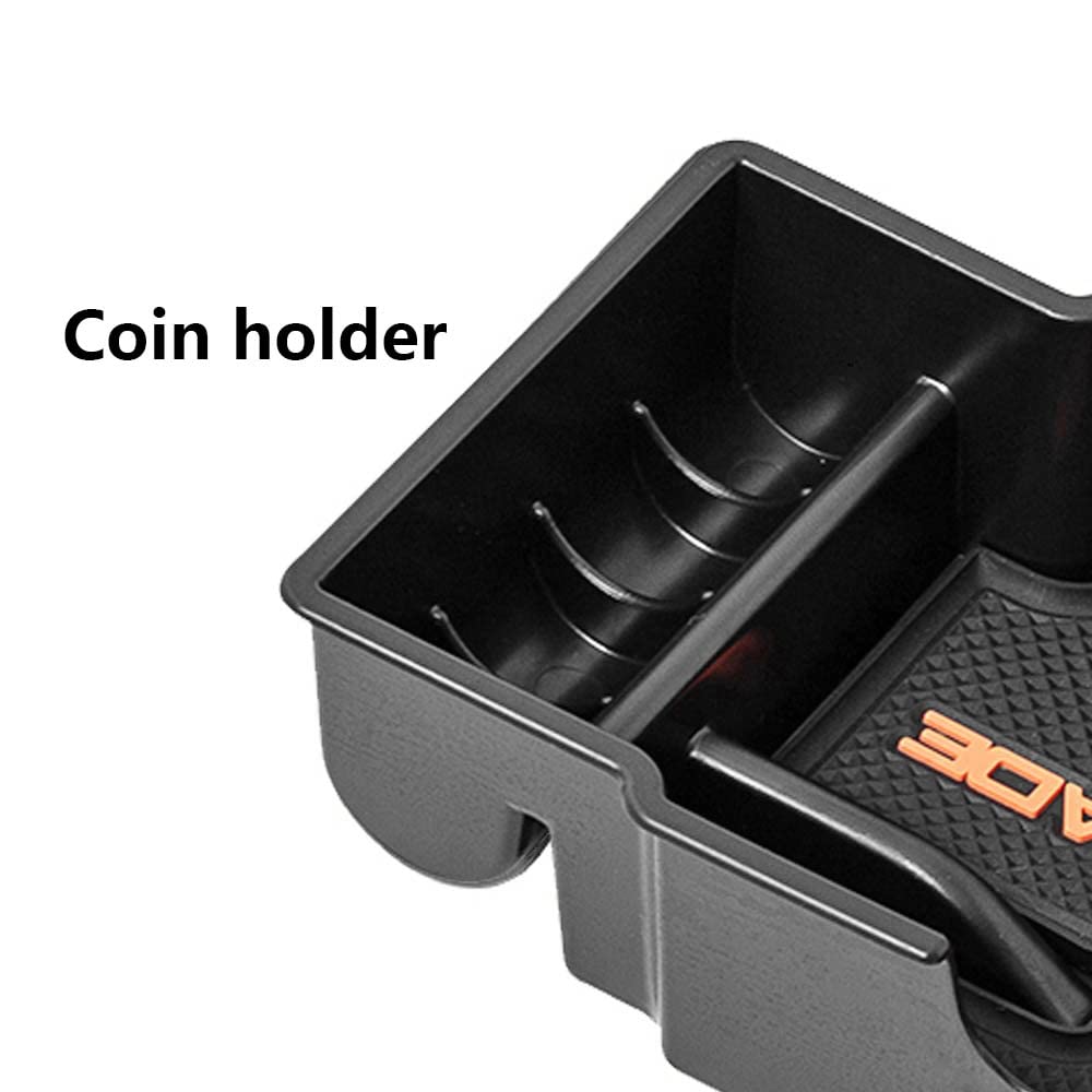 Edbetos Center Console Organizer Tray Compatible With Jeep Renegade Accessories 2015-2019 2020 2021 2022 Armrest Glove Box Secondary Storage (Orange Trim)
