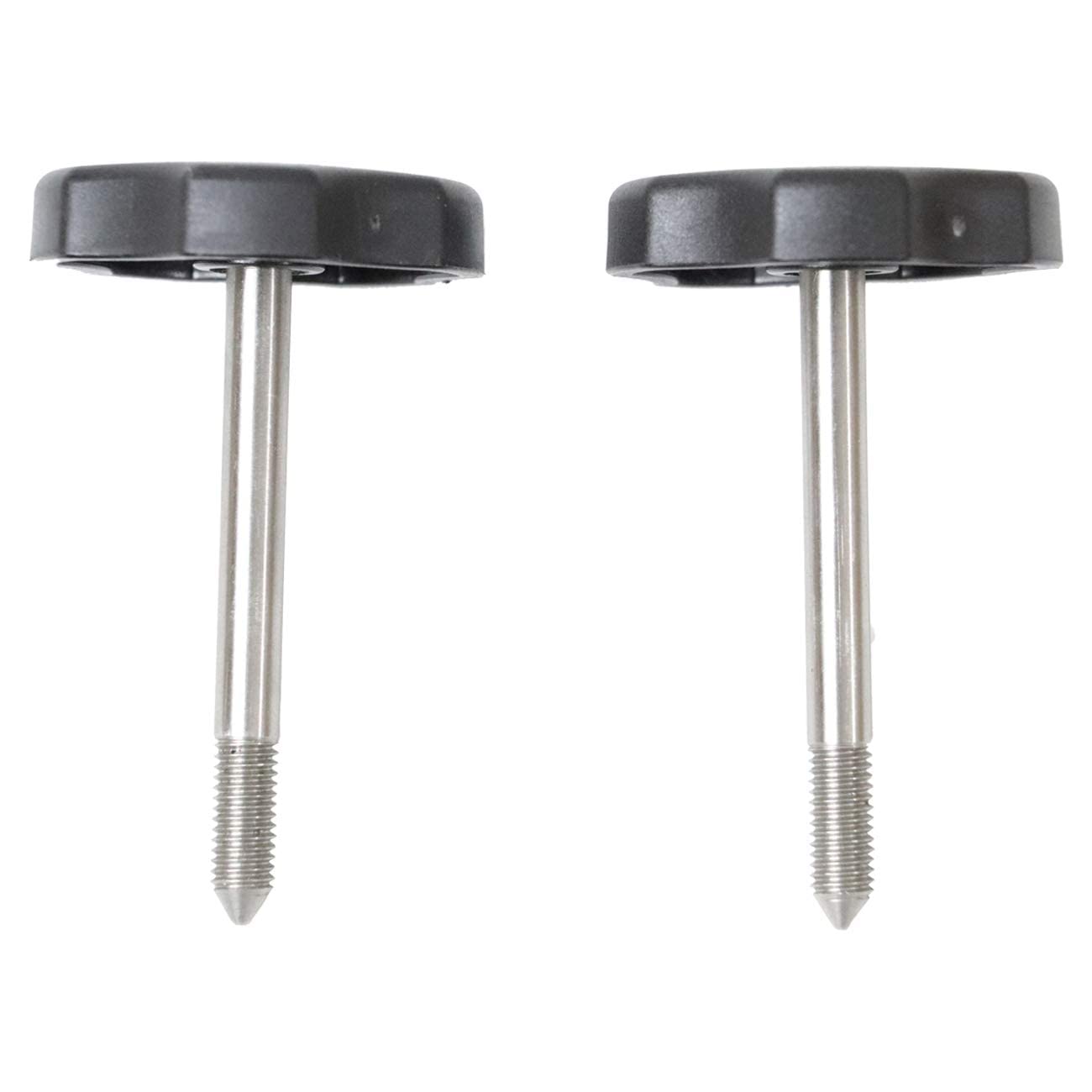 Kolemo 2 Pcs Soft Top Window Frame Knobs With Pin Compatible With For 1997-2018 Jeep Wrangler Tj Jk 2004 2005 2006 2007 2008 2009 2010 2011 2012 2013 2014 2015 2016 2017 Door Surround Knob Screws Kit