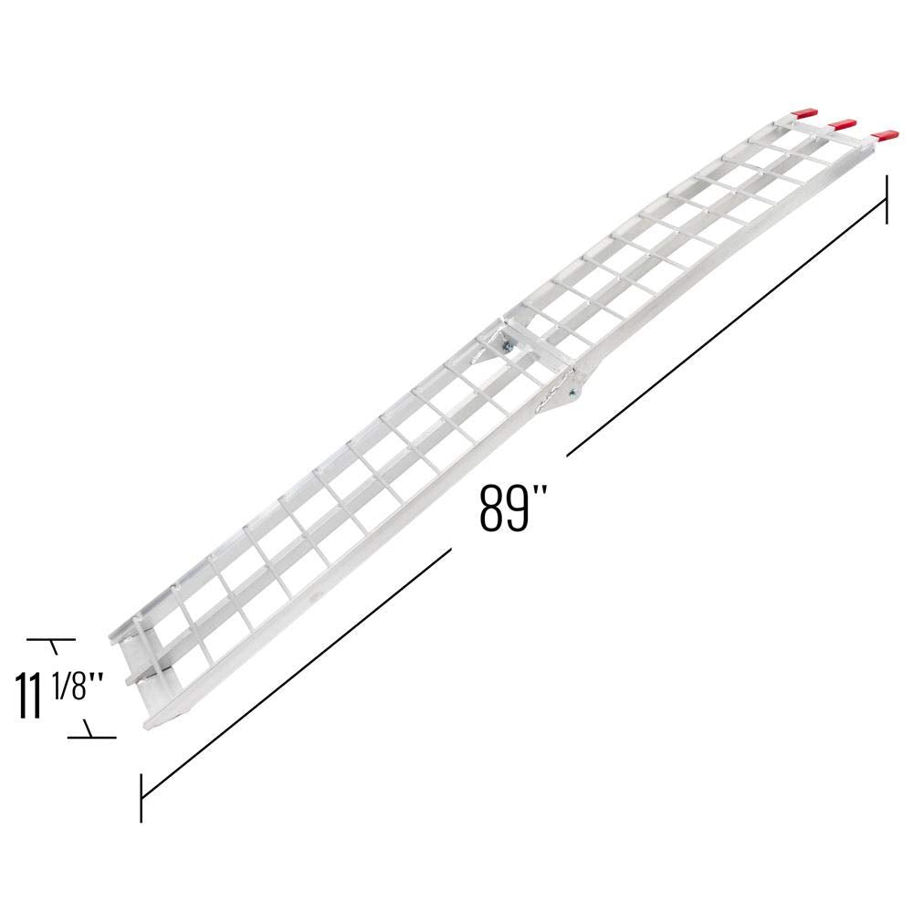 Black Widow Afl-9012 Single Runner Motorcycle Ramp – Finger-Style Lip, Rung Surface