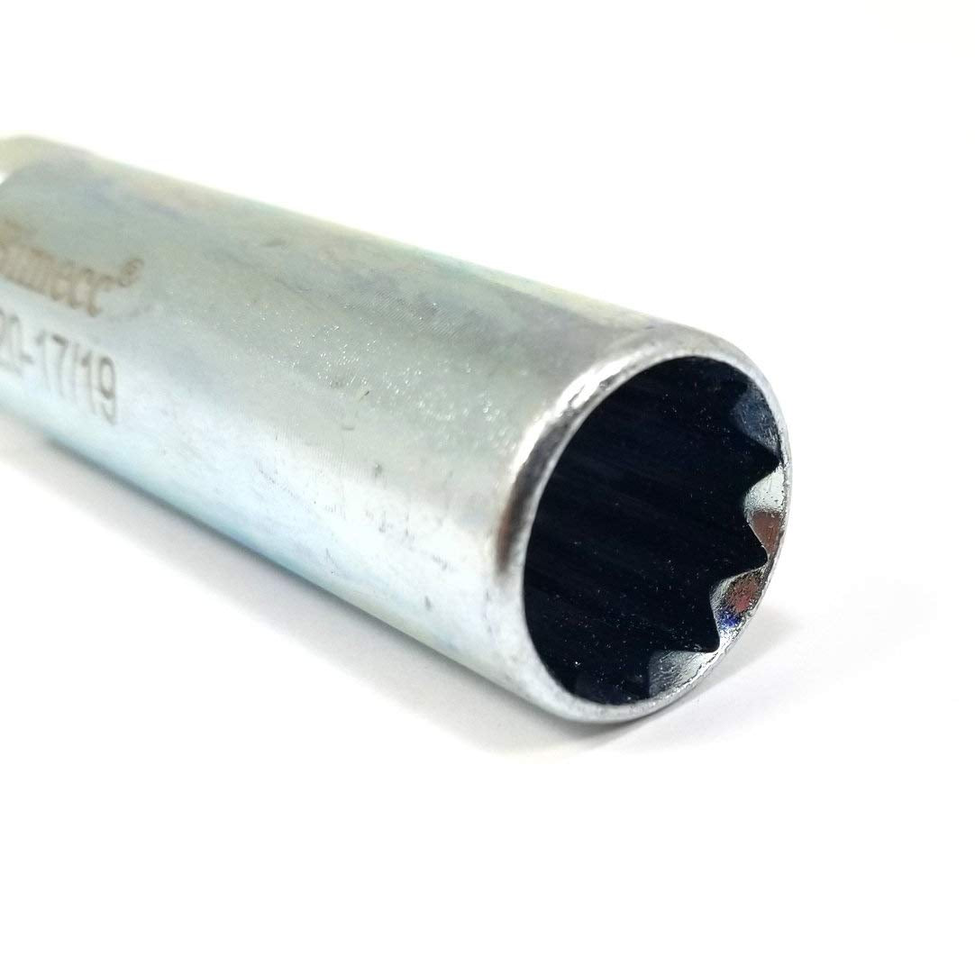 Bimecc Ta20-17/19 10-Spline Lug Nut Tool Key, Passenger W/ 17Mm & 19Mm Hex Drive, Steel