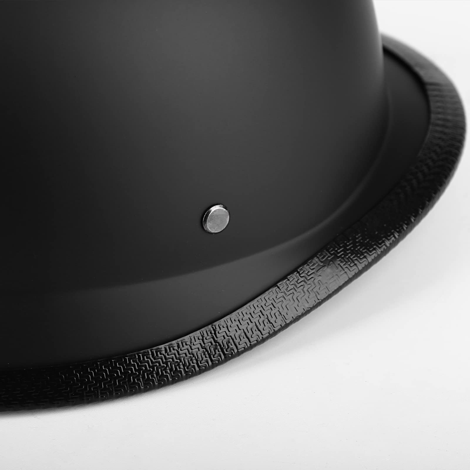 Yesmotor Helmet Half Shell German Motorcycle Helmet With Cycling Glasses - Dot Approved (Large, Matte Black & Black)