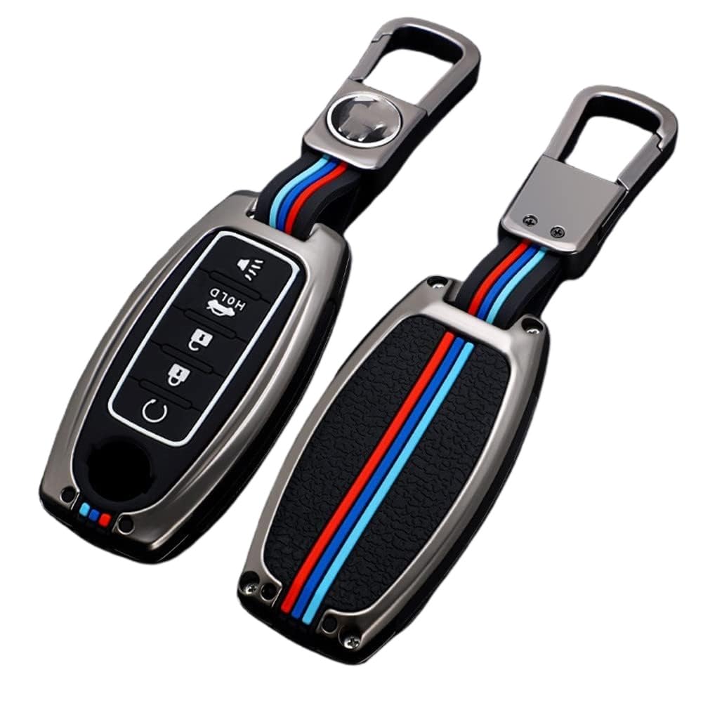 Otmik Zinc Alloy Car Key Cover Case Compatible With Nissan Juke Lqashqai Infiniti (Matte Color 5 Buttons)