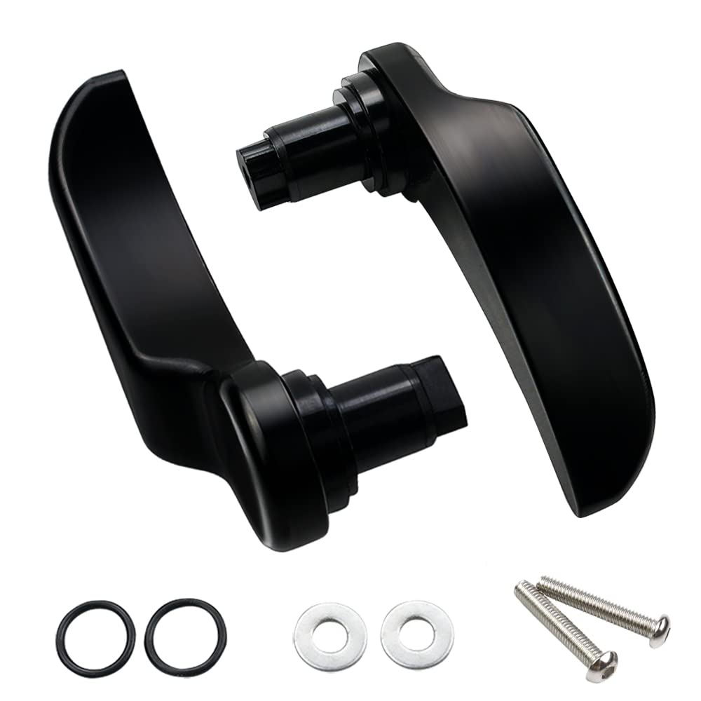 Mdpromcp Black Saddlebag Latch Lever - Saddle Bag Lid Lifters Aluminum Compatible With Harley Davidson 2014-2024 Street Glide Road King Special Road Glide Special Ultra Limited With Hard Bags