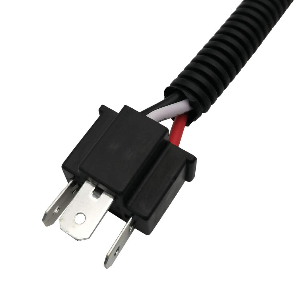 Audak 2Pcs H4 9003 Hb2 Heavy Duty Ceramic Wiring Harness Sockets Male & Female Connector For Headlights Or Fog Lights