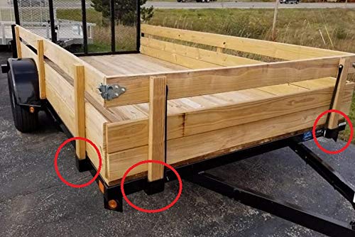 Heavy Duty Weld On 2X4 Steel Stake Pockets For Trailer & Truck (40)