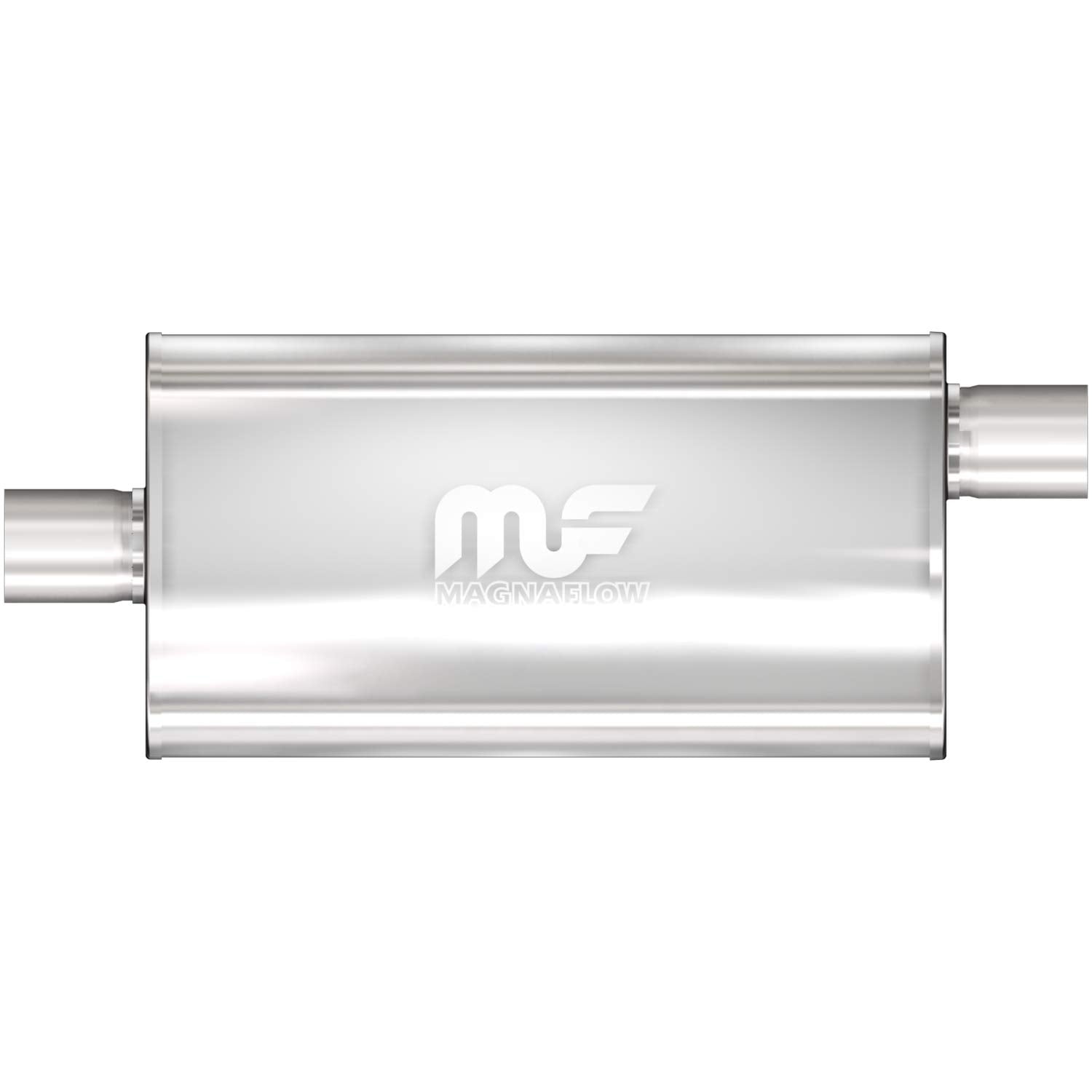 Magnaflow Performance Exhaust Muffler 12589: 3/3 Inlet/Outlet, 5X11X22 Oval, Stainless Steel, Satin Finish