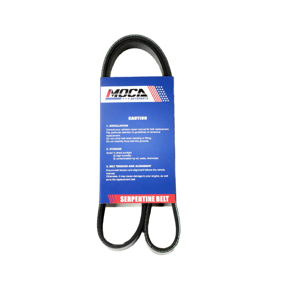 MOCA 6PK2590 EPDM Serpentine Belt fit 06-10 for Ford Mustang 4.6L & for Hyundai Sonata 2.4L & 06-10 for Kia Optima 2.4L & 94-96