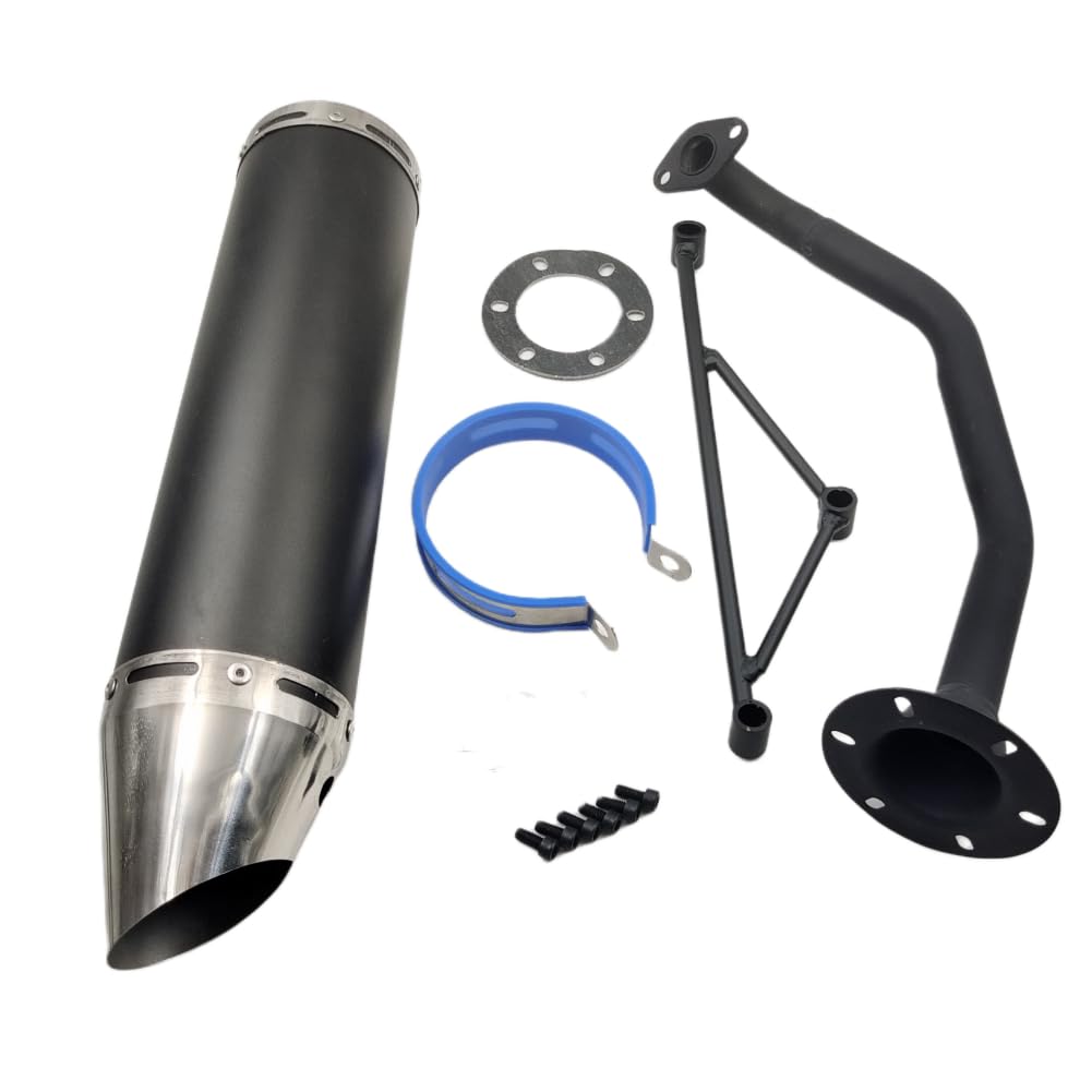 ZTDZZH black Muffler Exhaust Pipe System for GY6150CC Scooters Stroke Engine