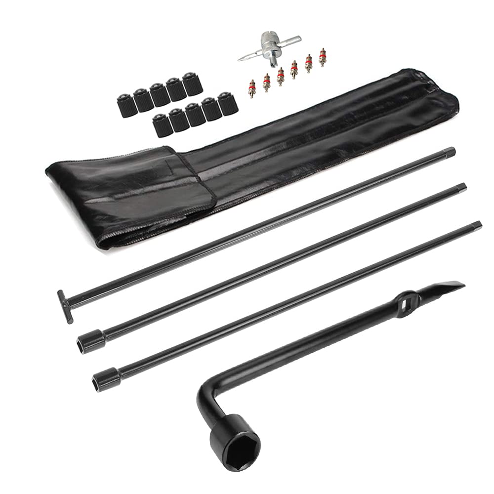 Dr.Roc Spare Tire Tool Kit With Spare Tire Jack Handle And Wheel Lug Wrench Compatible With Nissan Frontier Titan Pathfinder 200