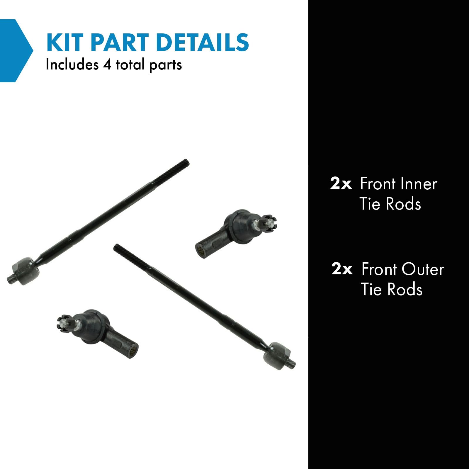 Trq Front Tie Rod Set Compatible With 1998-2002 Honda Passport 1998-2000 Isuzu Amigo 2002-2004 Axiom 1998-2004 Rodeo 2001-2003 R