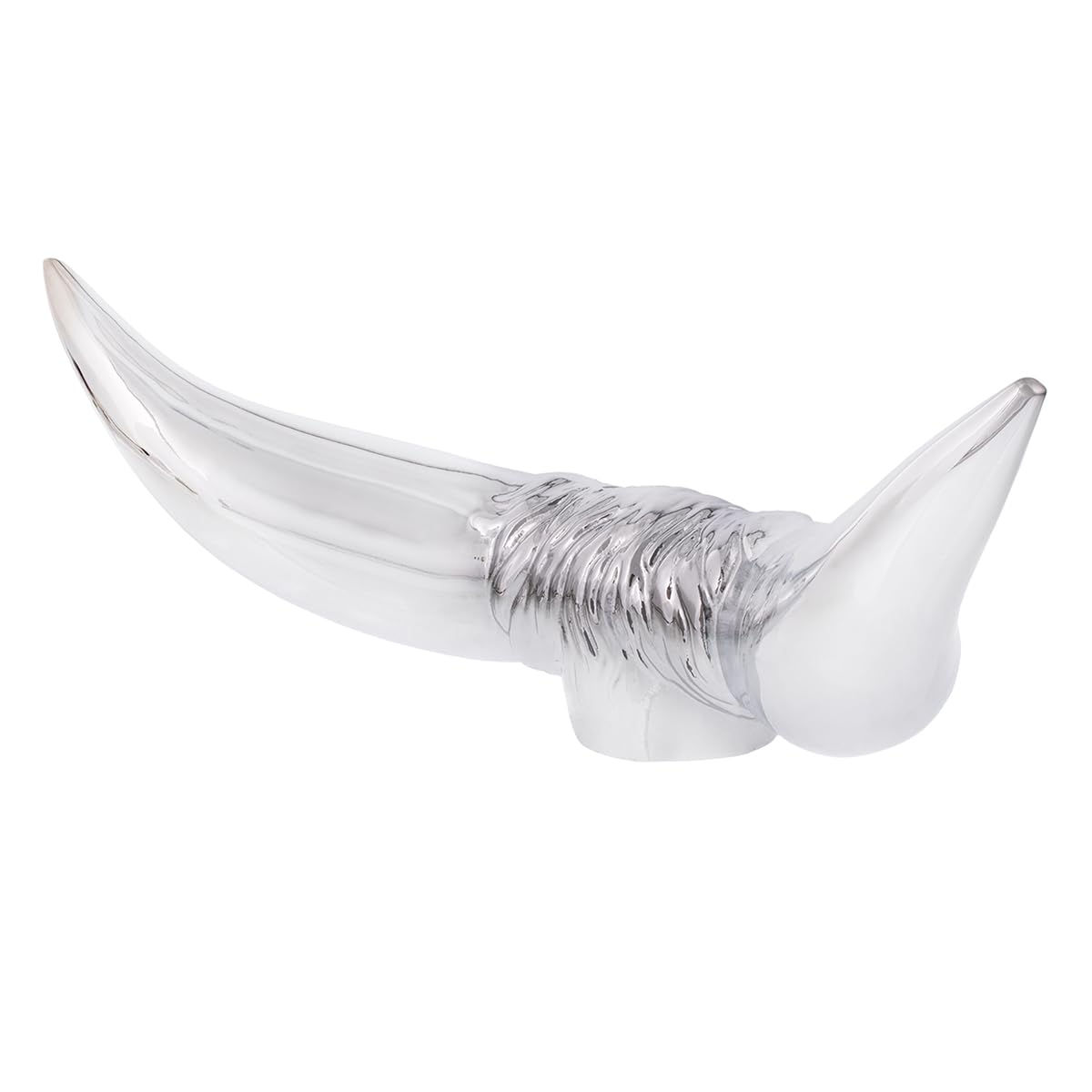 United Pacific 72005 Heavy-Duty Chrome Bull Horn Hood Ornament, Cast Metal Construction, Universal Two Stud Installation, Detailed Design - ONE Unit
