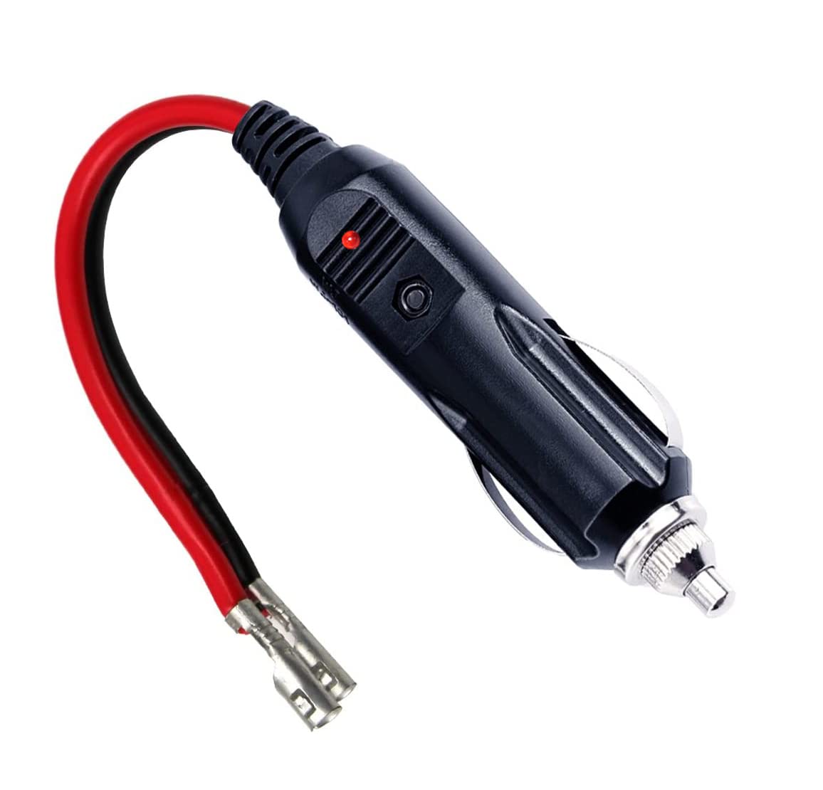 12V 12Volt Fused Replacement Cigarette Lighter Male Plug With Leads - 15Amp Male Cigar Lighter Replacement Power Plug 12V Dc Aut