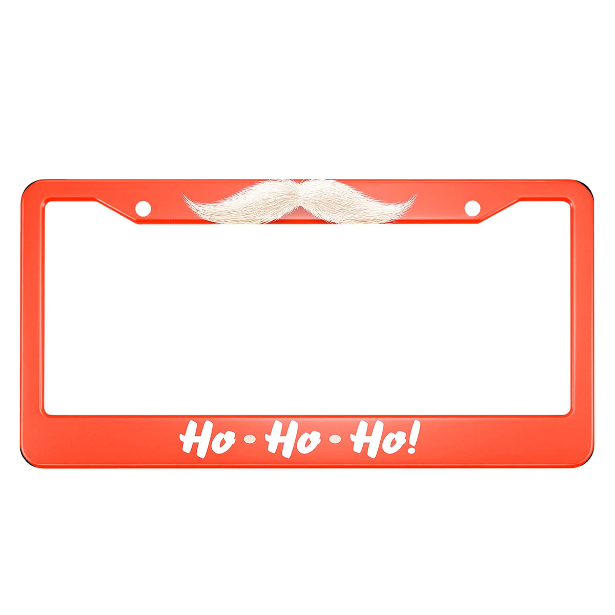 Swono Santa Beard License Plate Frame Funny Christmas Santa Beard with Hohoho Laugh License Plate Cover Aluminum Metal License P