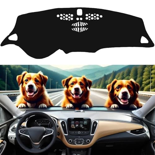 IIKSDII Dashboard Cover Mat for Chevrolet Malibu 8th 2016 2017 2018 2019 2020 2021 Accessories Dash Cover Dash Mat Sunshade Glar