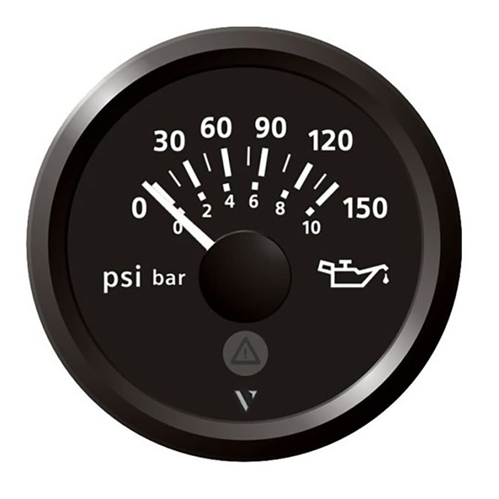 Veratron 52Mm (2-1/16'') Viewline Engine Oil Pressure 150 Psi - Black Dial & Bezel