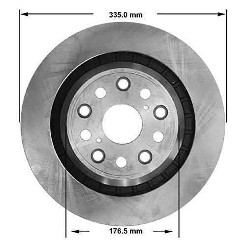 Bendix Premium Prt5804 Rear Left Brake Rotor For Lexus Ls460 2017-2007, Ls600H 2016-2008