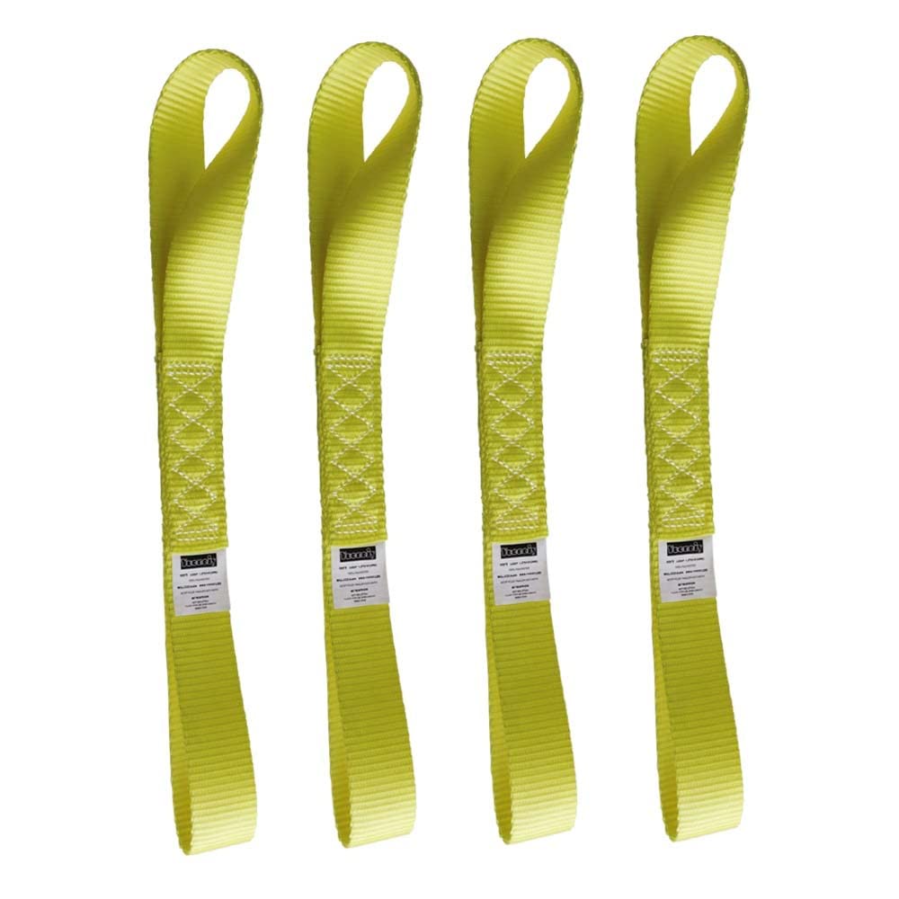 Yuoneiy Soft Loop Tie Down Straps (4Pk) Heavy Duty Motorcycle Tie Down Straps Loop Straps 1.5    X 18    X 10000 Lbs For Atv, Ut