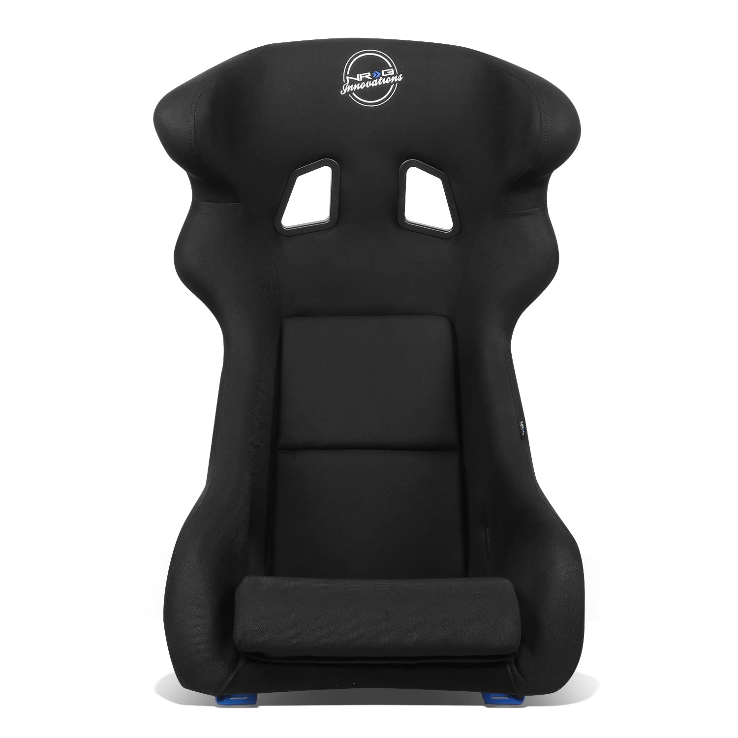 Nrg Innovations Nrg-Frp-600Wt Arrow Embroidery Fixed Back Bucket Racing Seat With Side Mount Brackets,White Fiberglass Shell/Bla