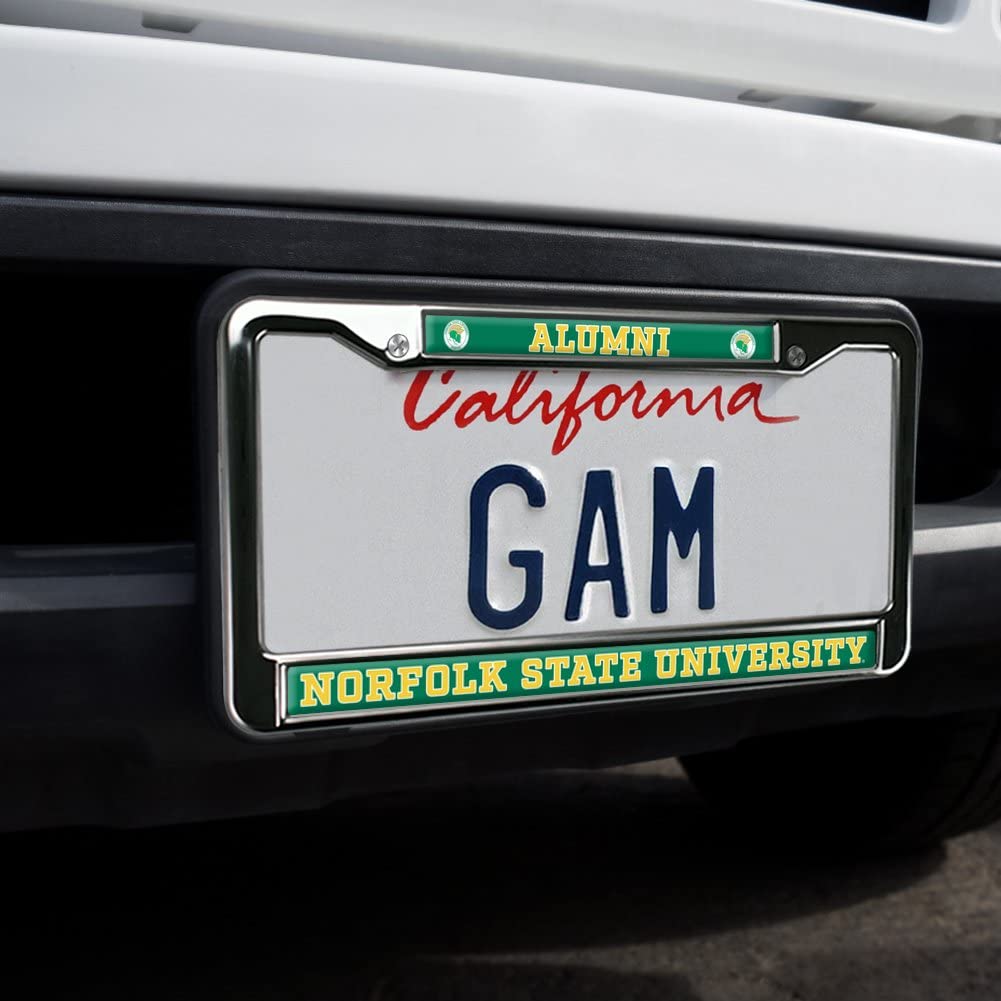 Norfolk State Alumni Logo Full Size Standard License Plate Metal Frame