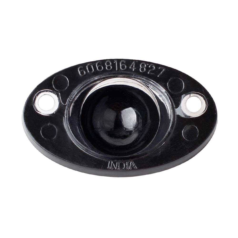 Hercoo License Plate Lights Lamp Lens Left Right Hand Black Housing Compatible With 1994-2002 Dodge Ram 1500 2500 3500 Pickup Tr