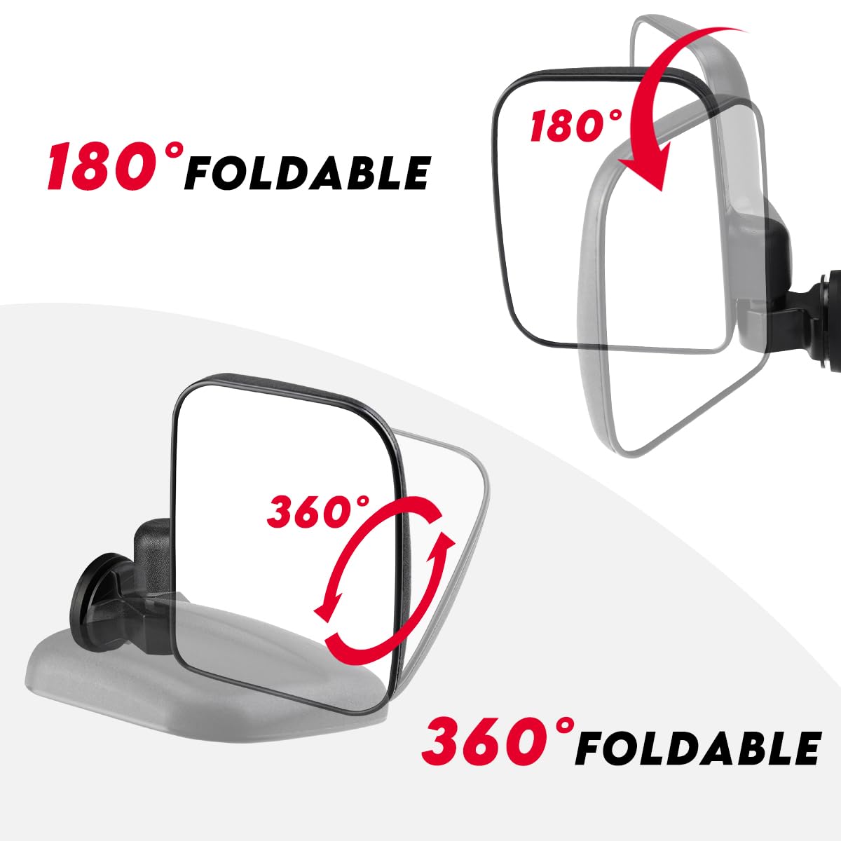 SHEJISI Strong Magnetic Tractor Side Mirrors, Fit for Tractors?Forklifts?Small Dozers?Lawn Mower?Lift Trucks?Safe and Practical