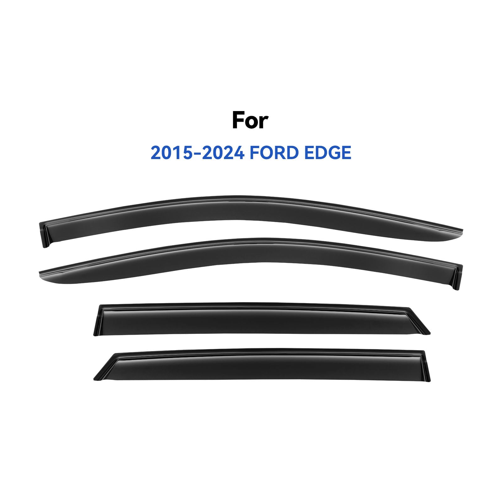 Window Visors Rain Guards Shield for 2015-2024 Ford Edge, Out-Channel Window Vent Wind Deflectors Visors Shades for 15-24 Edge