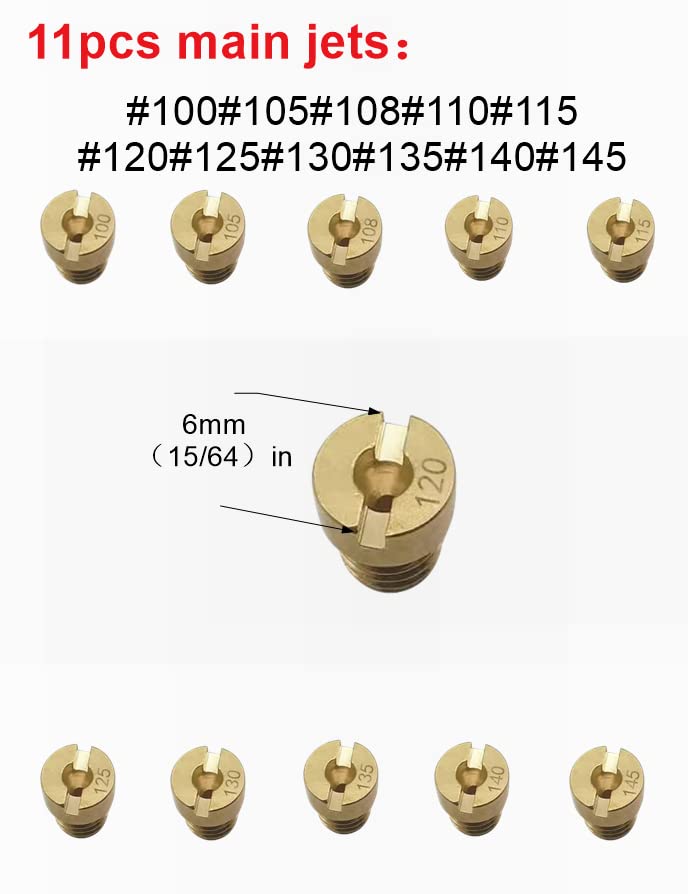 Aftermarket 33Pcs Carburetor Jet Kit W/ 11Pcs Slow Pilot Jets And 22Pcs Main Jets For Honda Pwk Keihin Oko Cvk Koso Pe Pwm Yamaha Mikuni Carb Upgrade And Rebuild