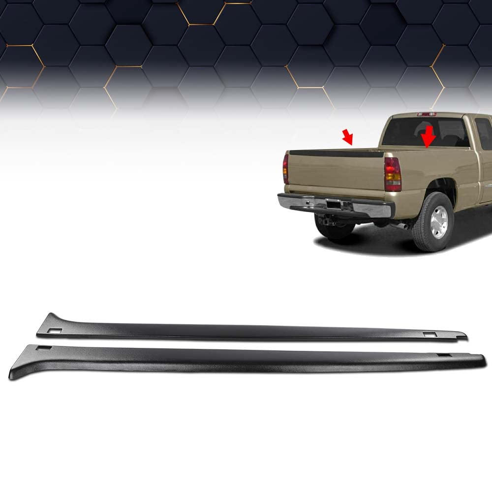 Pit66 Bed Rail Caps Stepside Compatible With 1999-2005 Chevy Silverado Gmc Sierra 1500 Left Driver And Right Passenger Side