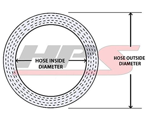 Hps 2 1/8' - 2 1/4' (54Mm - 57Mm) Reducer Coupler Silicone Hose Black