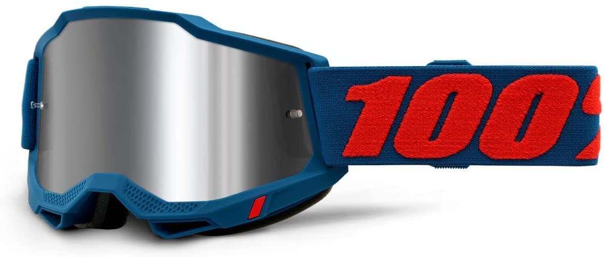100% Accuri 2 Motocross & Mountain Biking Adult Goggles (Odeon - Mirror Silver Flash Lens)