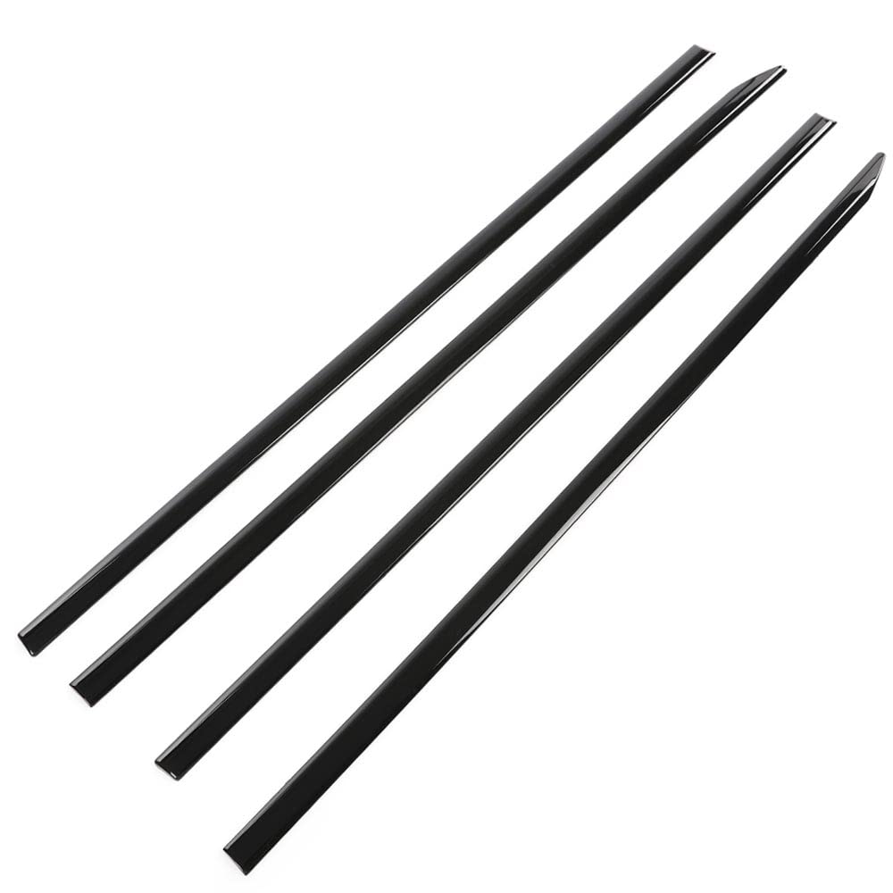 Pit66 Side Molding Trim, Compatible With 2019-2021 Dodge Ram 1500 Crew Cab Body Side Molding Trim Black