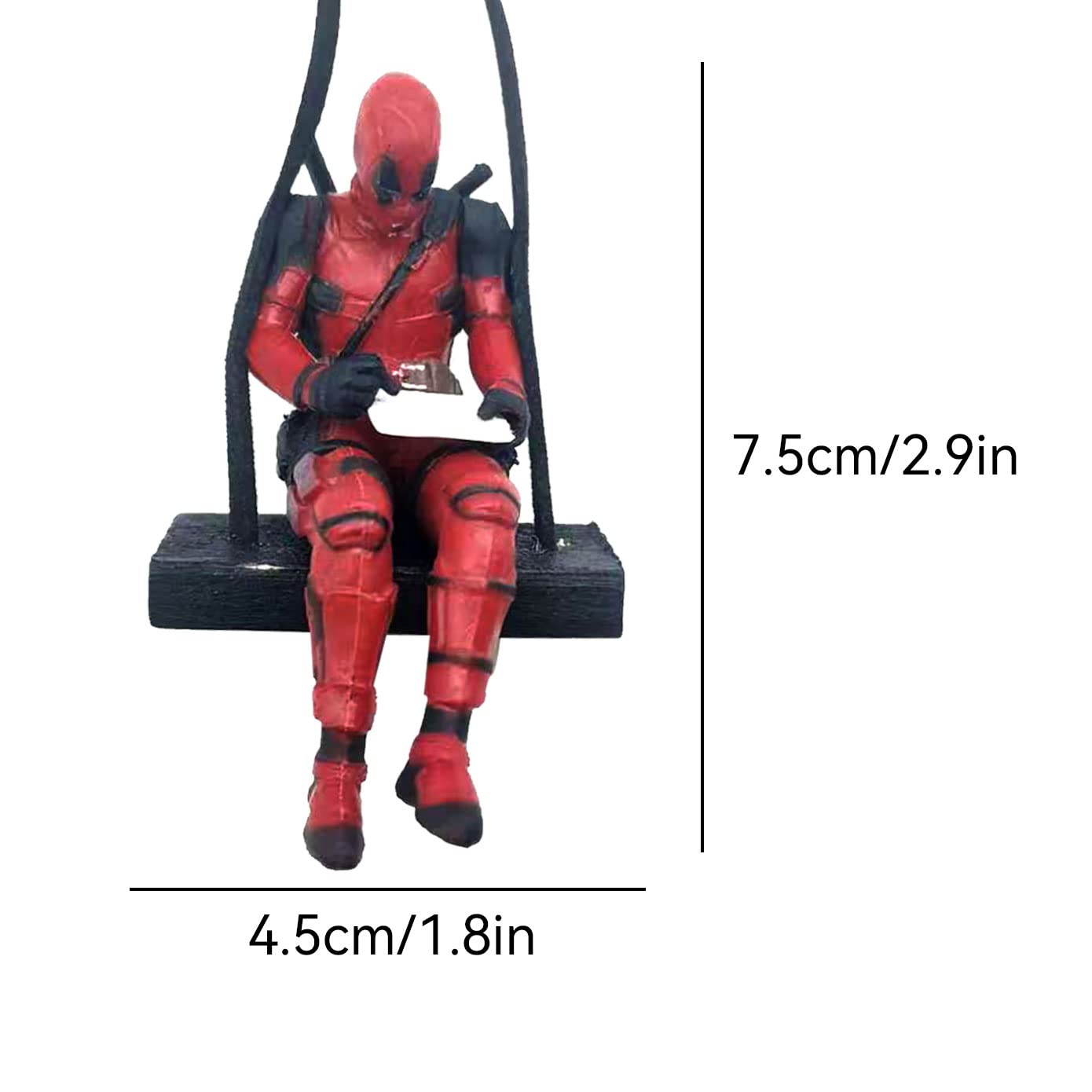Deadpool Car Accessories,Car Rear View Mirror Hanging Accessories,Funny Car Accessories,For Office Home Hanging Micro Landscape