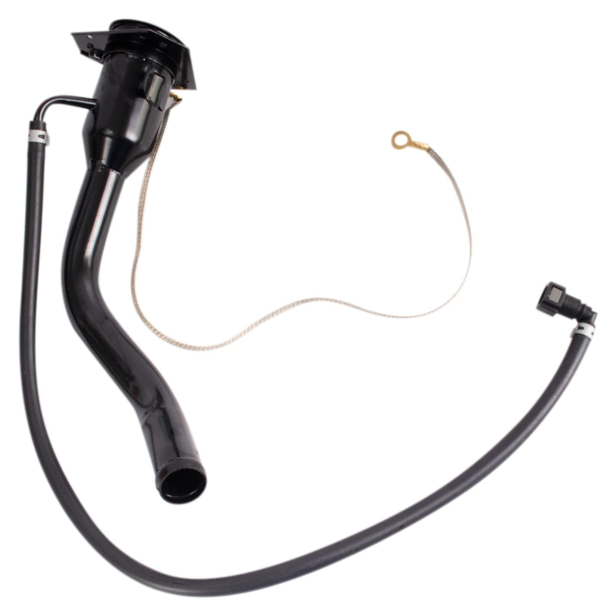 Trq Fuel Tank Filler Neck Black Compatible With 2005 Chevrolet Silverado 1500 Gmc Sierra 1500