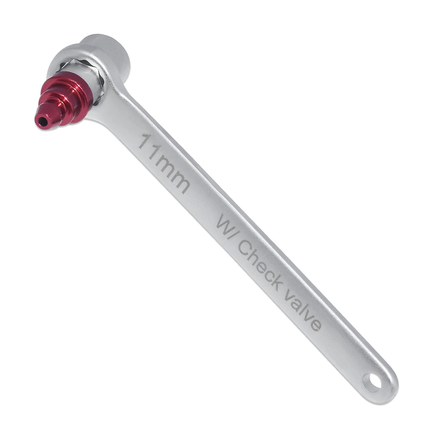 FIRSTINFO F35116A 11mm Mini Brake Bleeder Wench with Check Valve and 6 Point Socket for Automotive and Motorcycle Brake Bleeding